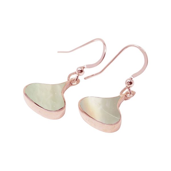 Rose Gold Mother of Pearl Drop Earrings