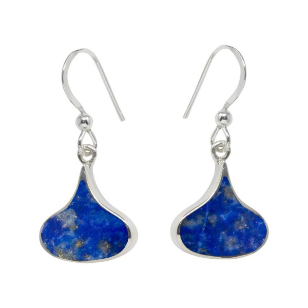 Silver Lapis Drop Earrings