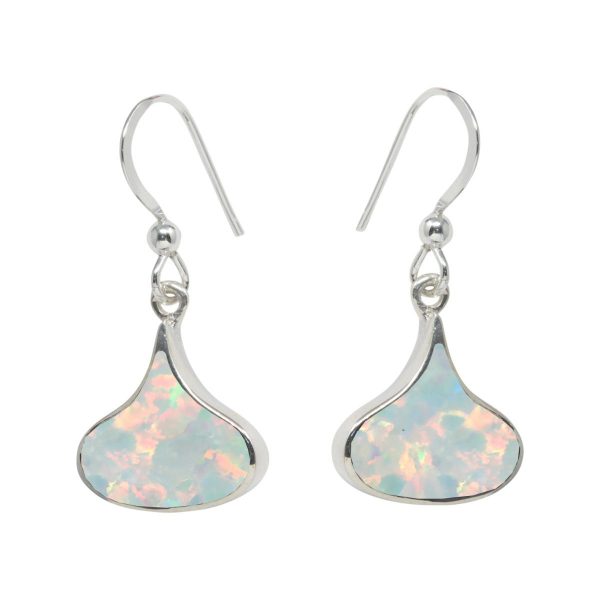 Silver Opalite Sun Ice Drop Earrings