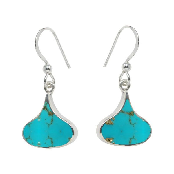 Silver Turquoise Drop Earrings