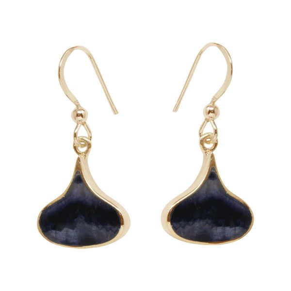 Gold Blue John Drop Earrings