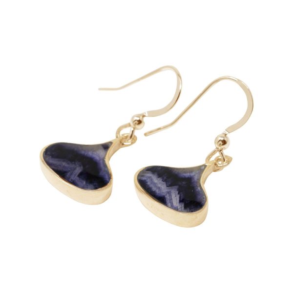 Gold Blue John Drop Earrings