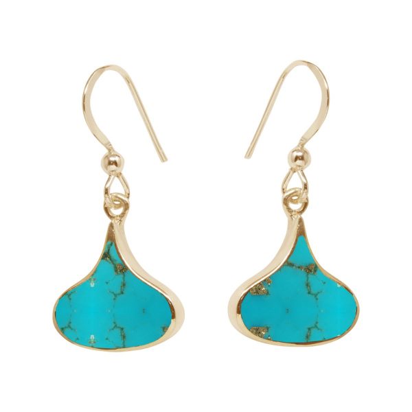 Gold Turquoise Drop Earrings