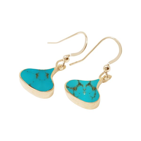 Gold Turquoise Drop Earrings