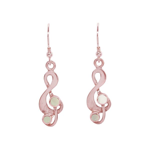 Rose Gold Mother of Pearl Drop Earrings