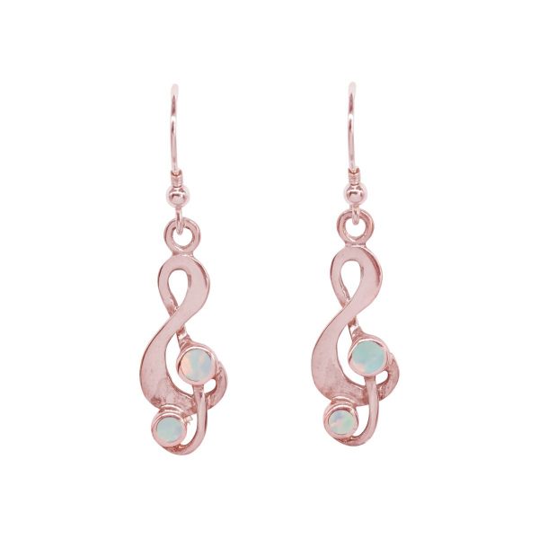 Rose Gold Opalite Sun Ice Drop Earrings