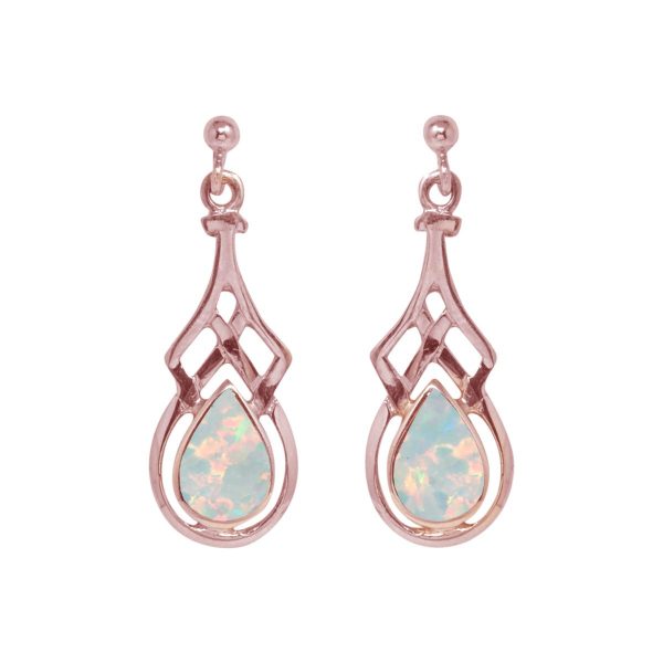 Rose Gold Opalite Sun Ice Drop Earrings