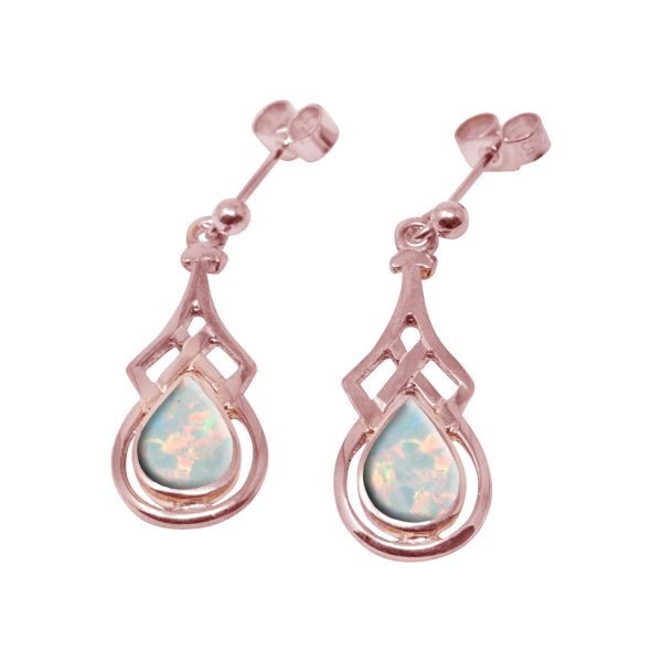 Rose Gold Opalite Sun Ice Drop Earrings