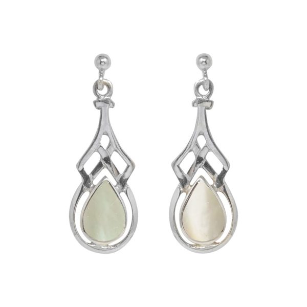 Silver Mother of Pearl Drop Earrings