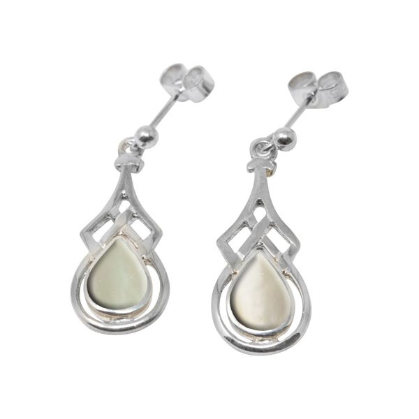 Silver Mother of Pearl Drop Earrings