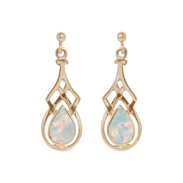 Gold Opalite Sun Ice Drop Earrings