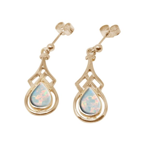 Gold Opalite Sun Ice Drop Earrings