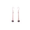 Rose Gold Blue Goldstone Drop Earrings
