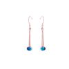 Rose Gold Opalite Cobalt Blue Drop Earrings