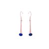 Rose Gold Lapis Drop Earrings