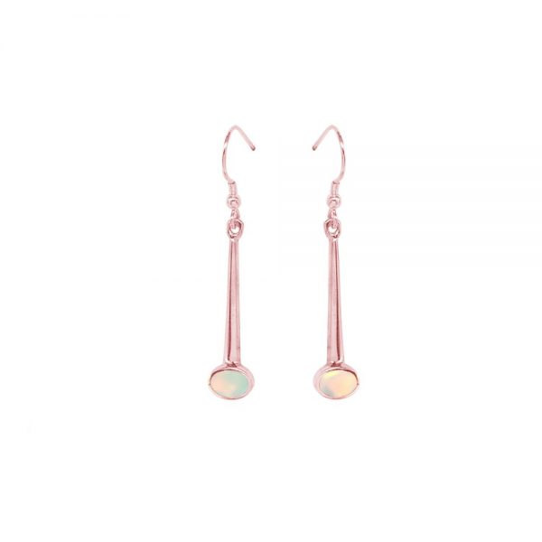 Rose Gold Opalite Sun Ice Drop Earrings