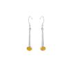 Silver Bumblebee Jasper Drop Earrings