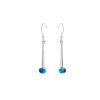 Silver Opalite Cobalt Blue Drop Earrings