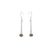 Silver Fordite Drop Earrings