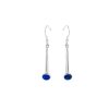 Silver Lapis Drop Earrings