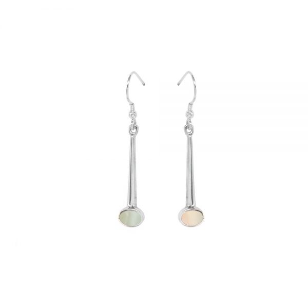 Silver Mother of Pearl Drop Earrings