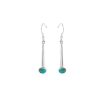Silver Turquoise Drop Earrings