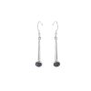 White Gold Blue Goldstone Drop Earrings