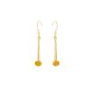 Yellow Gold Bumblebee Jasper Drop Earrings