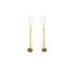 Yellow Gold Fordite Drop Earrings