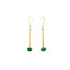 Yellow Gold Malachite Drop Earrings