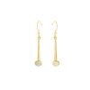 Yellow Gold Mother of Pearl Drop Earrings