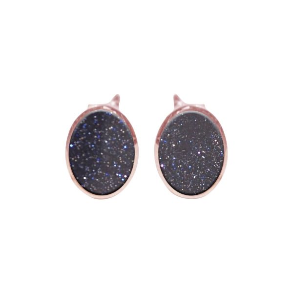 Rose Gold Blue Goldstone