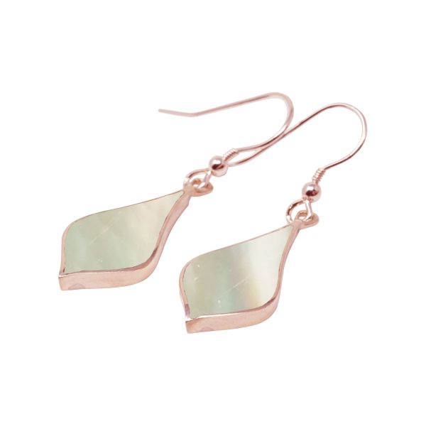 Rose Gold Mother of Pearl Drop Earrings