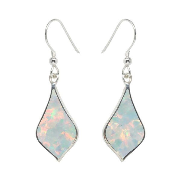 Silver Opalite Drop Earrings