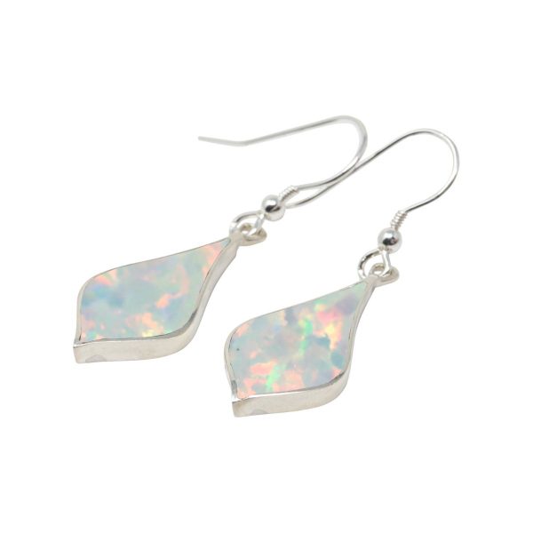 Silver Opalite Sun Ice Drop Earrings