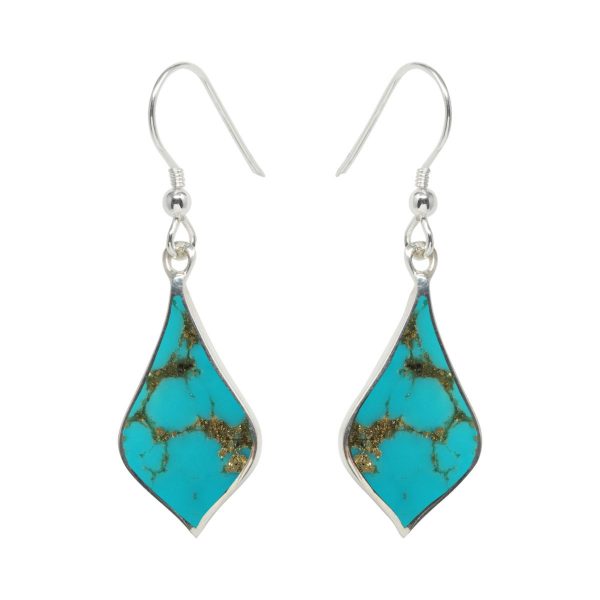 Silver Turquoise Drop Earrings