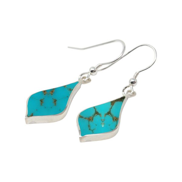 Silver Turquoise Drop Earrings