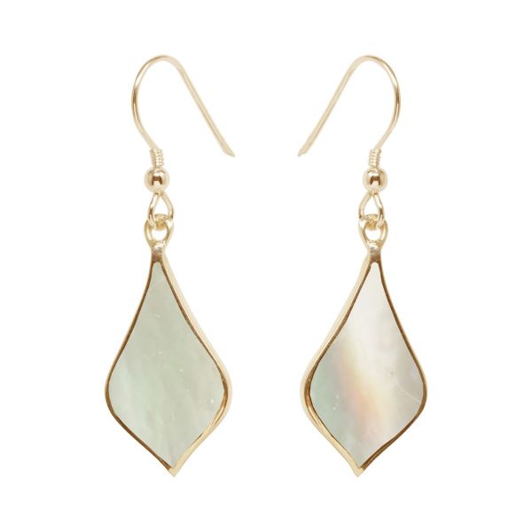 Gold Mother of Pearl Drop Earrings