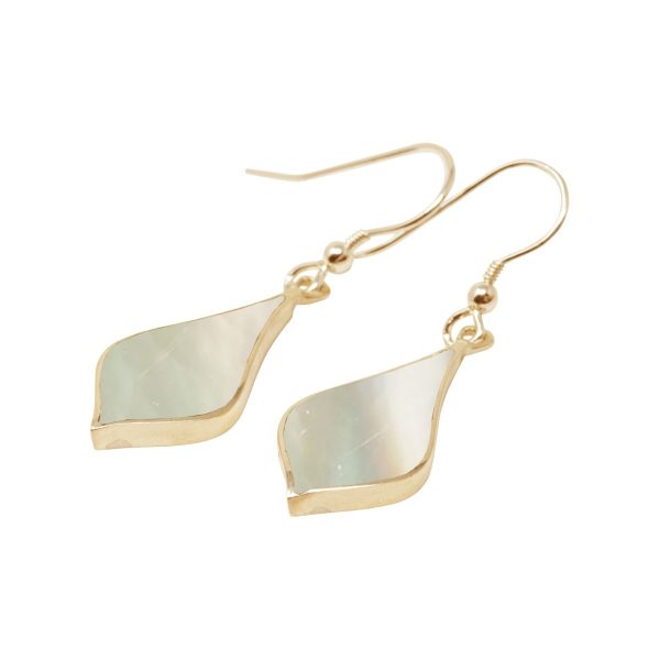 Gold Mother of Pearl Drop Earrings
