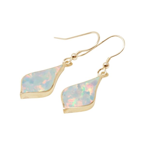 Yellow Gold Opalite Sun Ice Drop Earrings