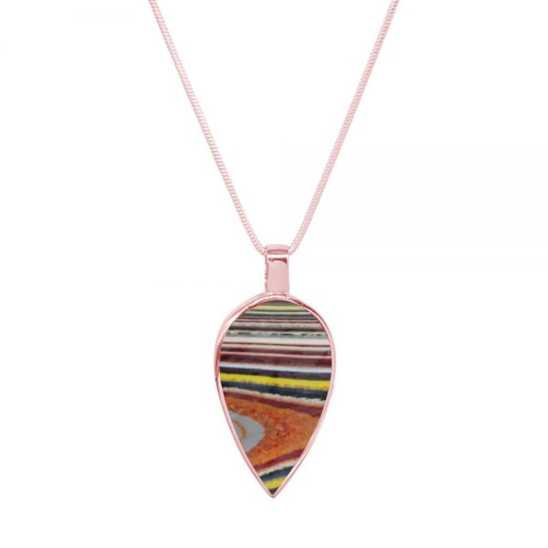 Rose Gold Fordite Pendant