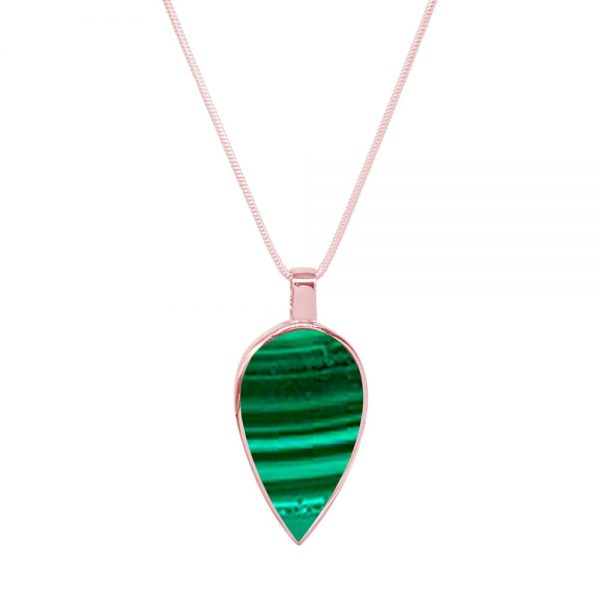 Rose Gold Malachite Pendant