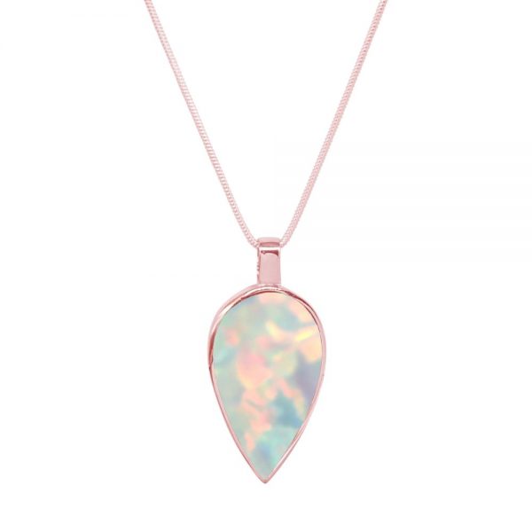 Rose Gold Opalite Sun Ice Pendant