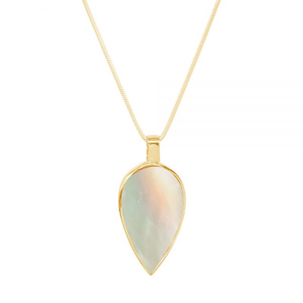 Yellow Gold Mother of Pearl Pendant