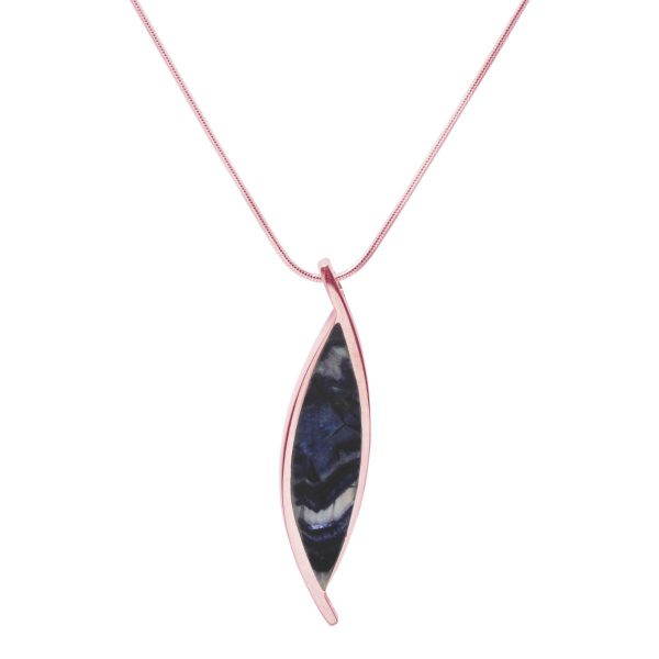 Rose Gold Blue John Pendant