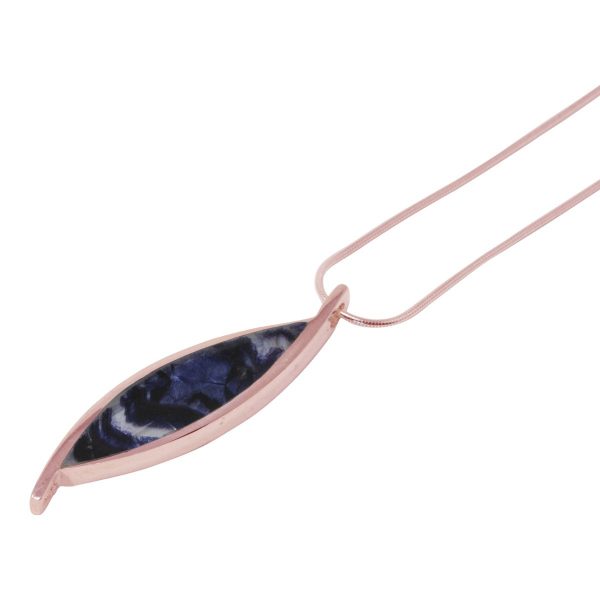 Rose Gold Blue John Pendant