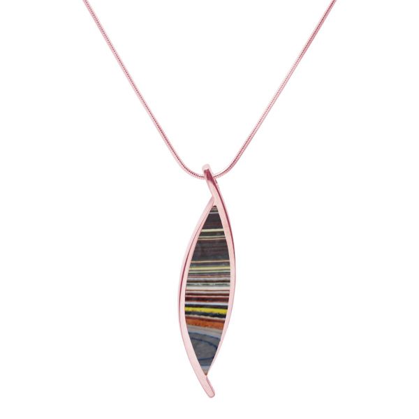 Rose Gold Fordite Pendant