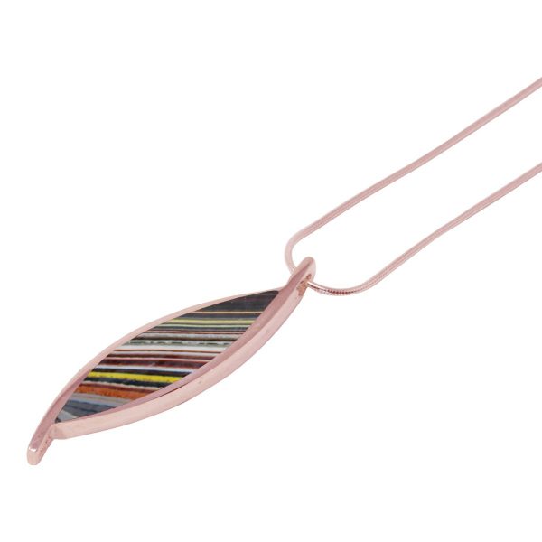 Rose Gold Fordite Pendant