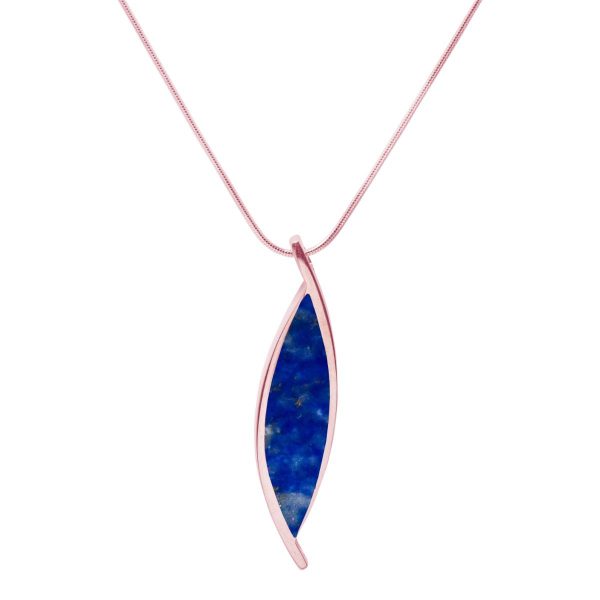 Rose Gold Lapis Pendant