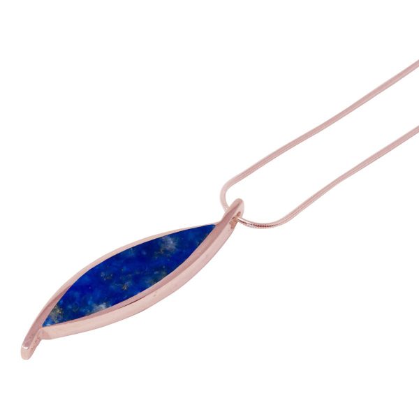 Rose Gold Lapis Pendant